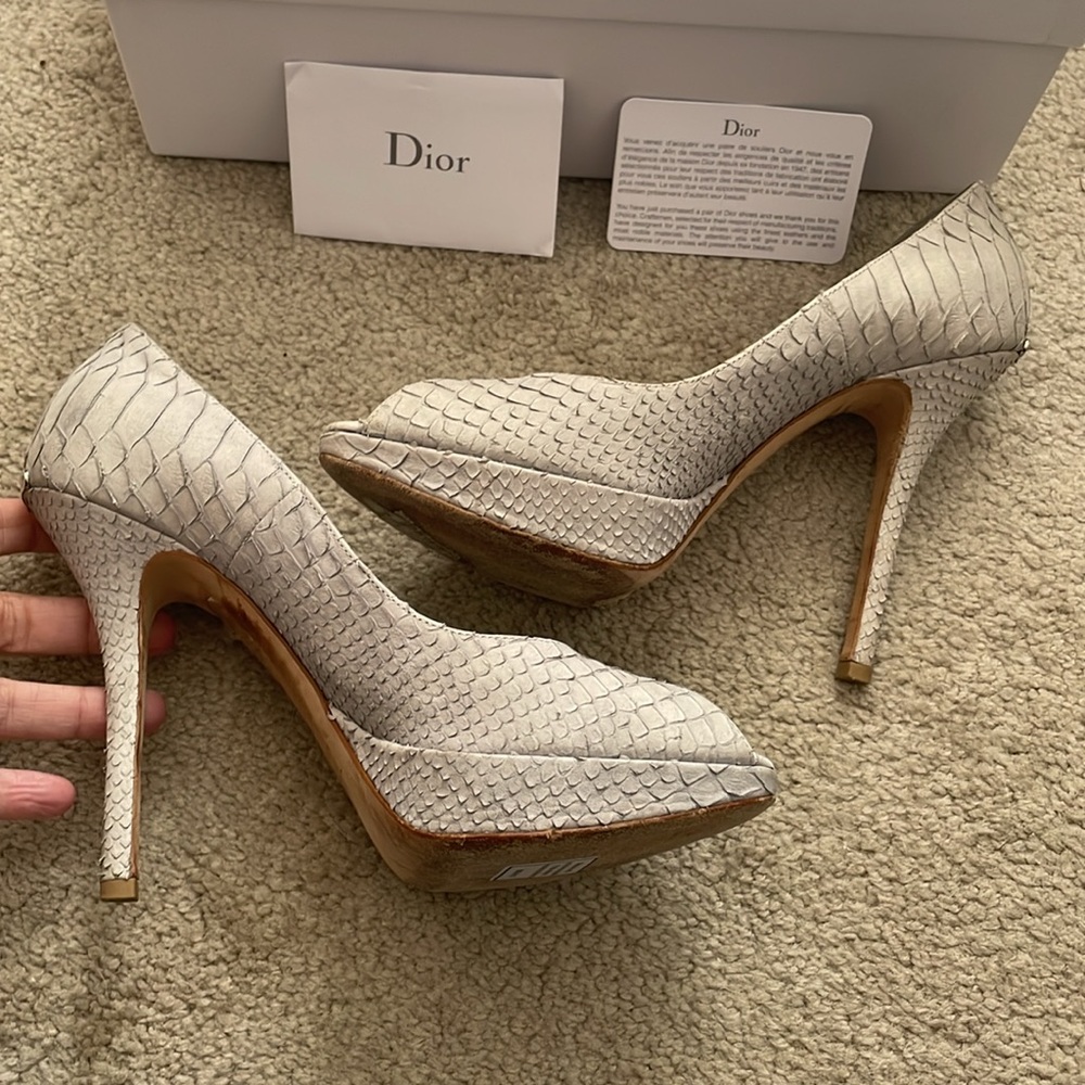 Christian Dior "Miss Dior" Peep toe platform heels, size 37/US 7 - Picture 4 of 10